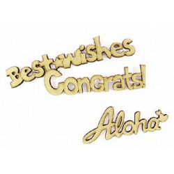 Wooden Greeting Words - Loose Wooden Greeting Words - Loose